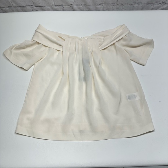 Rachel Zoe Cream 100% Silk Blouse nwt - Picture 8 of 9